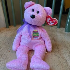 Ty Pink Easter Beanie Baby— Eggs